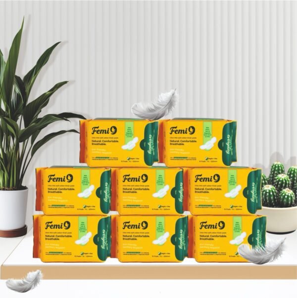 Femi9 Ultra-Thin Pads (320mm-XL) | (10 Pads/Pack) ( 8 Combo Pack - 80 Pads)
