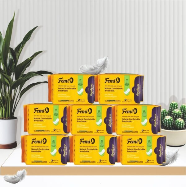 Femi9 Ultra-Thin Daily Wear Mini Pads (180mm) | (30 Pads/Pack) ( 8 Combo Pack - 240Pads )